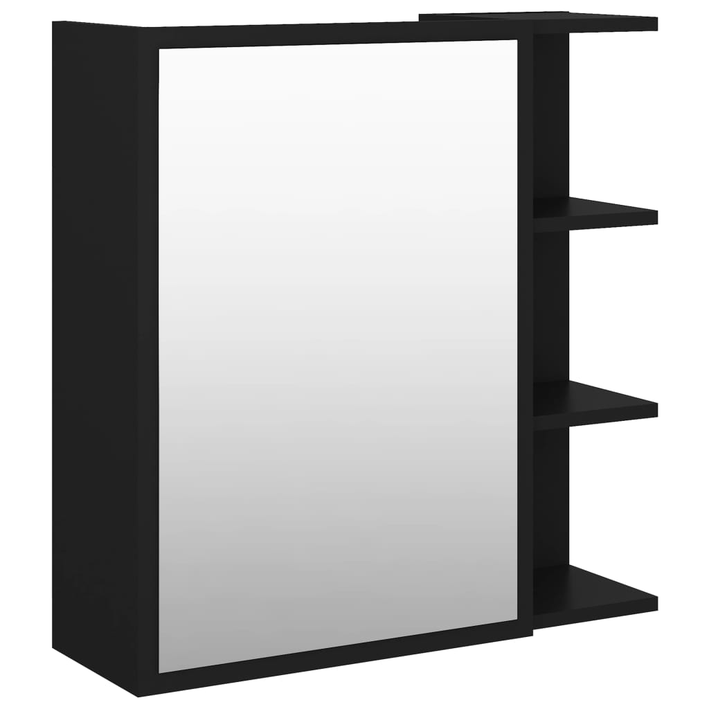 Maison Exclusive - Bad-spiegelschrank Schwarz 62,5x20,5x64 Cm Hol
