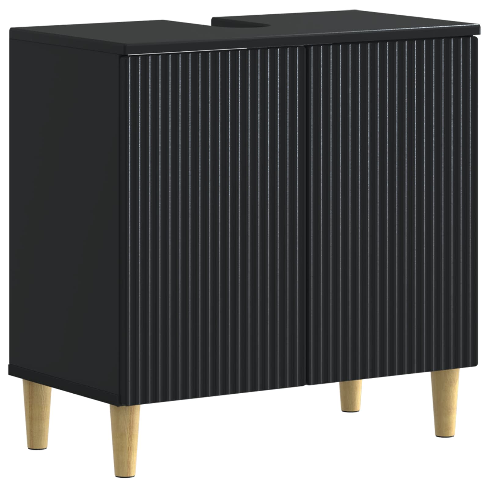 Maison Exclusive - Waschbeckenschrank Arnhem Schwarz 59,5 X 31,5