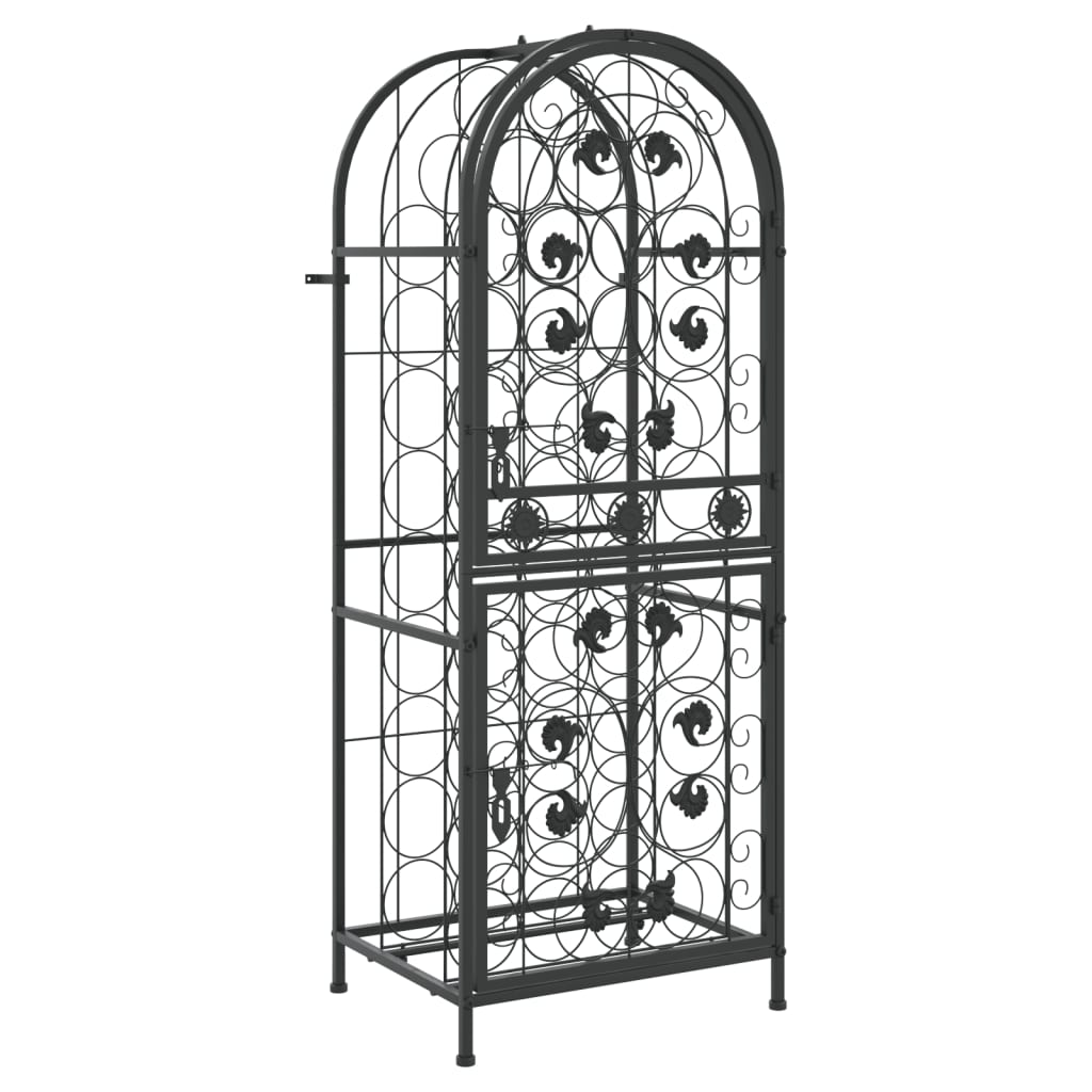 Maison Exclusive - Weinregal Für 41 Flaschen Schwarz 45x36x120 Cm