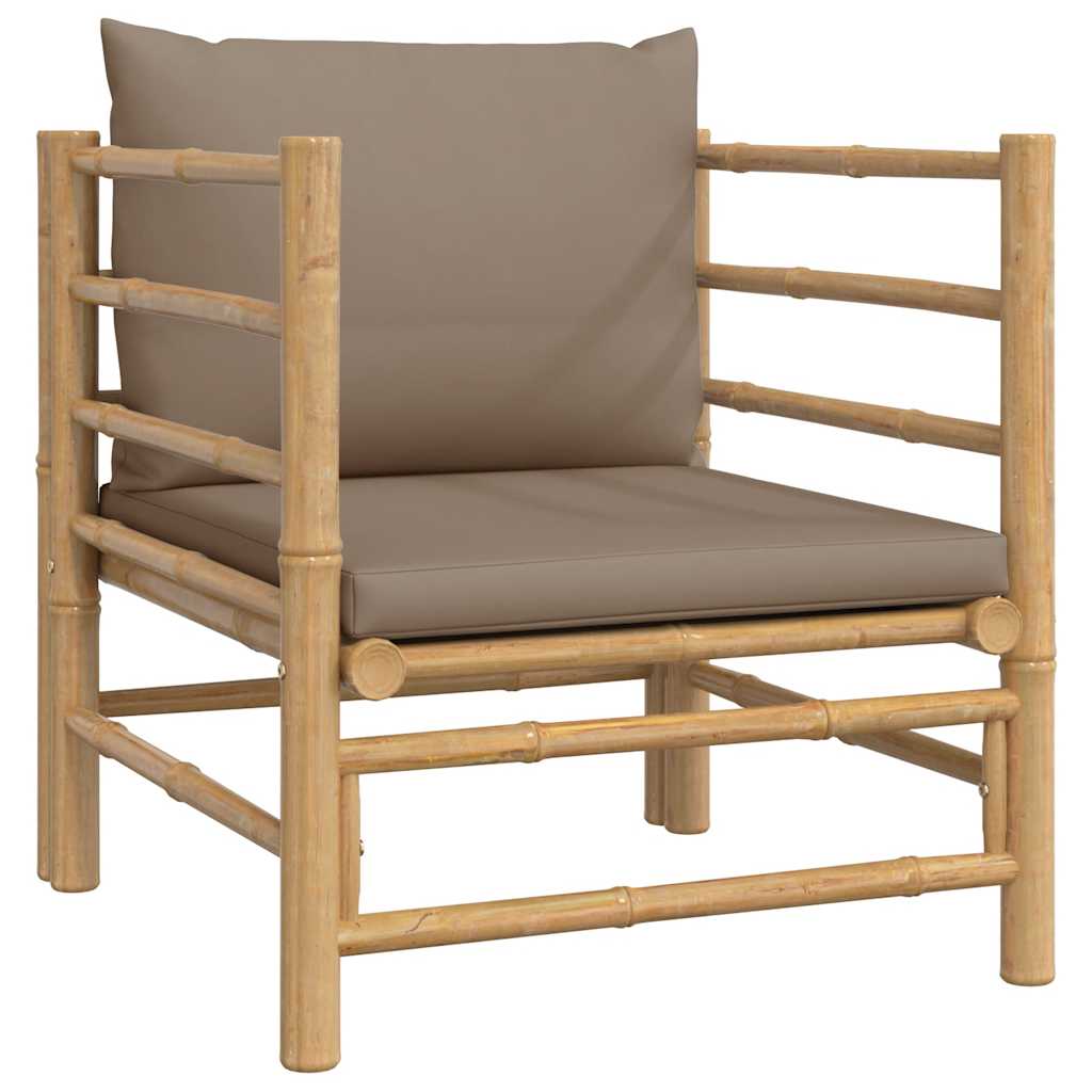 Maison Exclusive - Gartensessel Mit Taupe Kissen Bambus