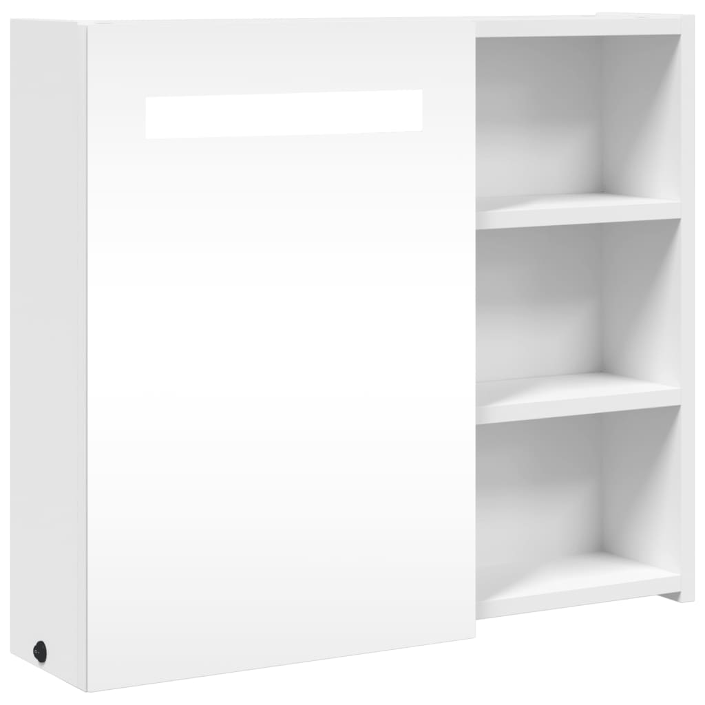 Maison Exclusive - Spiegelschrank Mit Led-beleuchtung Weiß 60x13x