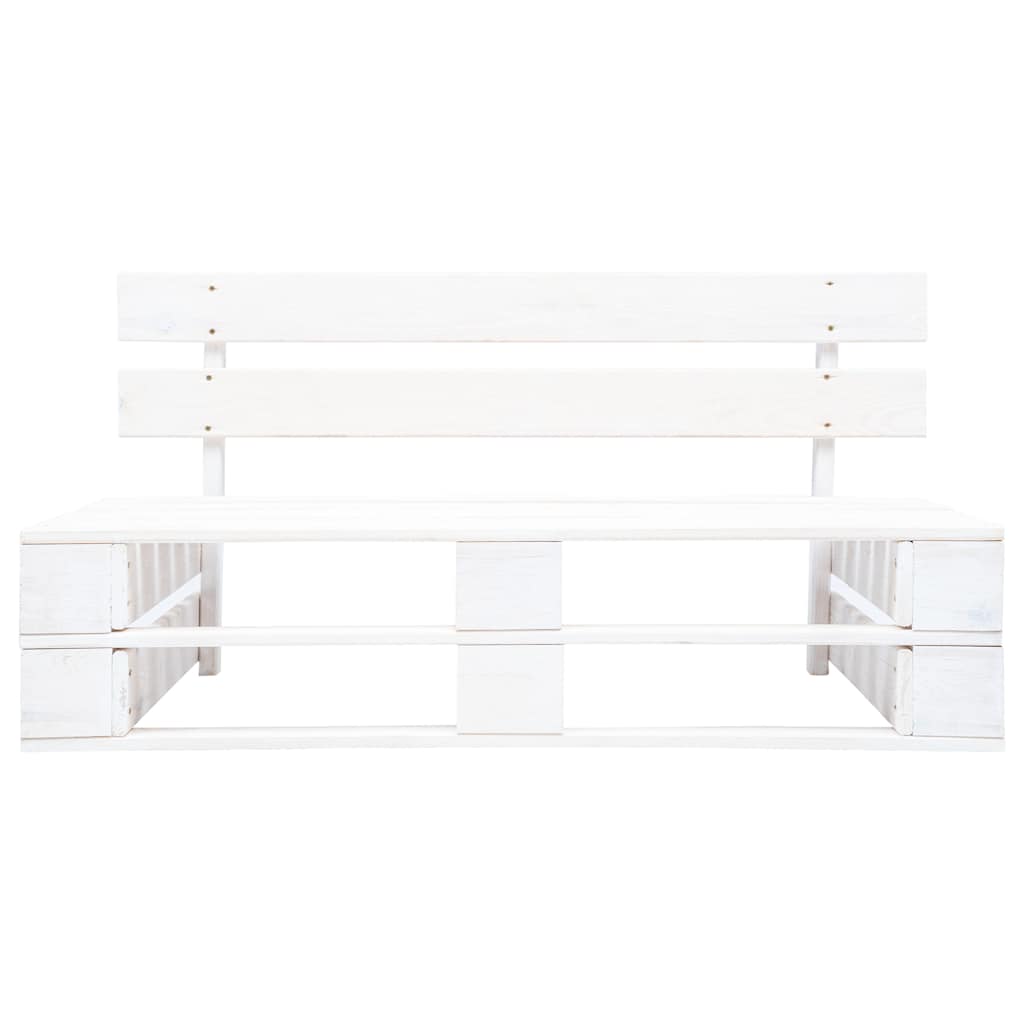 Maison Exclusive - Outdoor-bank Paletten Holz Weiß