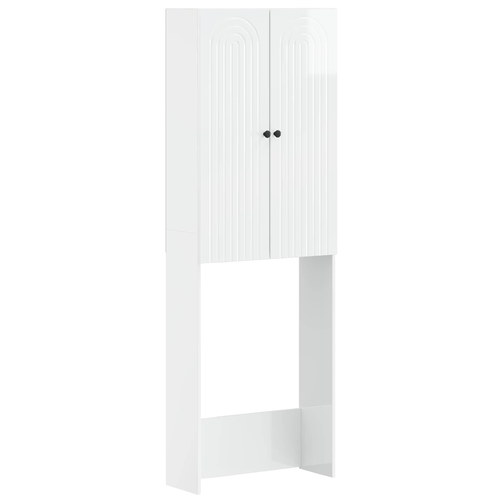 Maison Exclusive - Toilettenschrank Alkmaar Hochglanz Weiß 66 X 2