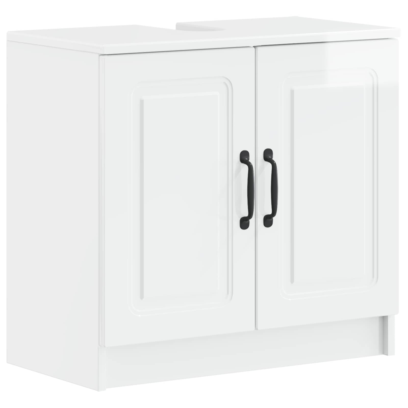 Maison Exclusive - Waschbeckenschrank Utrecht Hochglanz Weiß 59,5