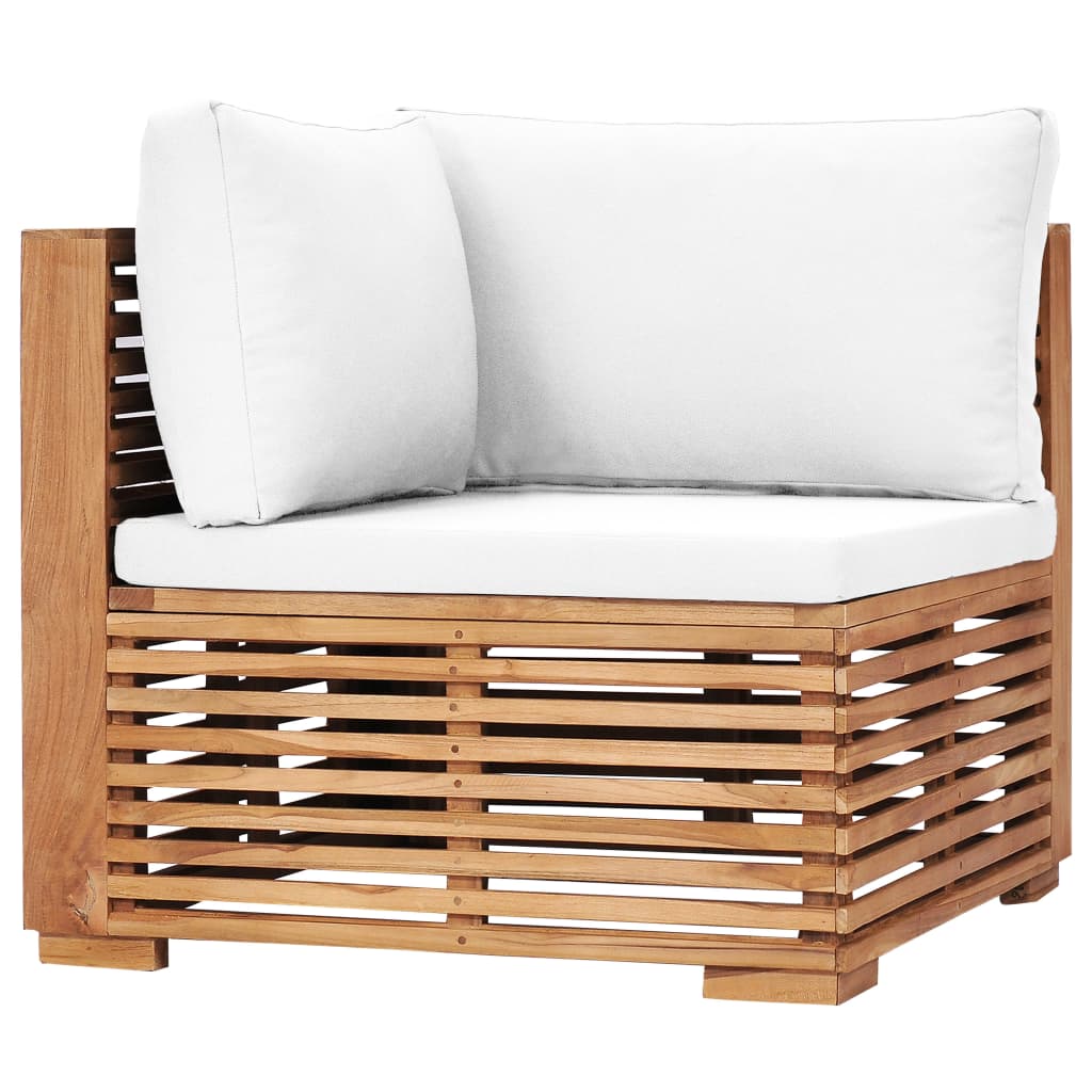 Maison Exclusive - Garten-ecksofa Mit Cremeweißer Auflage Massivh