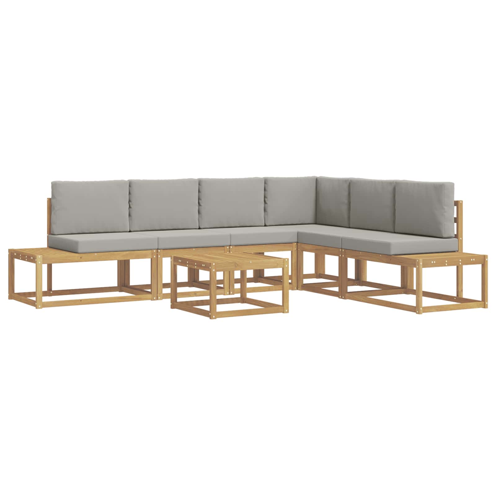 Maison Exclusive - Outdoor-sofagarnitur Mit Kissen 7 Stück Weiß