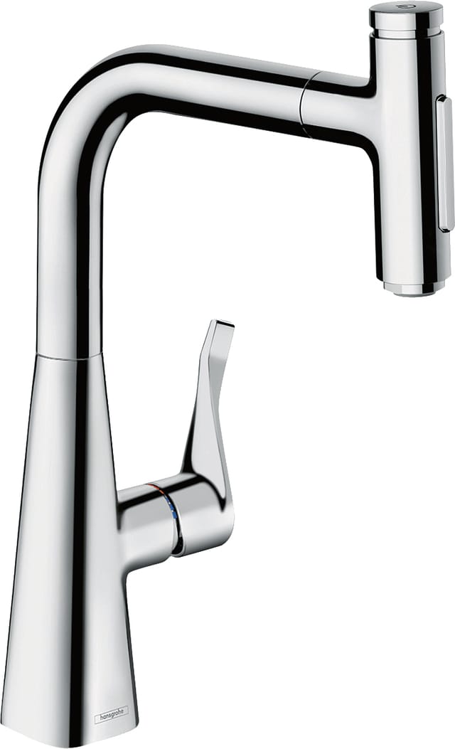 hansgrohe Spültisch-Einhebelmischer 240 Metris Select M71 mit Ausziehbrause, 2jet, sBox, chrom