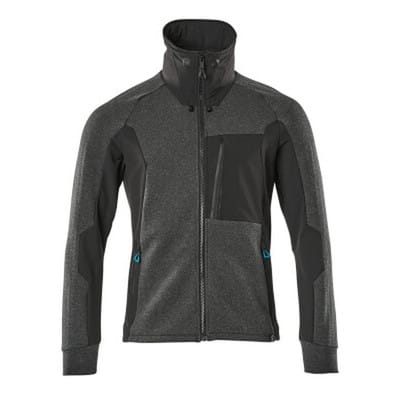 Mascot Sweatshirt, Reißverschluss, Stehkragen Sweatshirt mit Reißverschluss Größe S, Schwarz-meliert/Schwarz