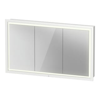Duravit Spanplattenschraube mit Türanschlag L-Cube LED, 120x70x15,5cm, weiß matt