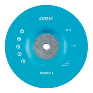 VSM Fiberscheiben-Stützteller TURBO PAD 3 hart/gerippt, Außen-Ø: 180 mm