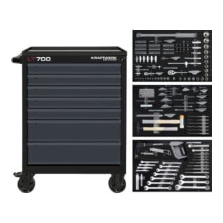 Kraftwerk LT700 Werkstattwagen, 7 Schubladen, BASIC, ant, 259-tlg.