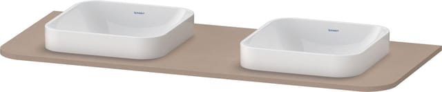 Duravit Waschtisch-Konsole Happy D.2 Plus 130x55cm, mit 2 Ausschnitten, leinen