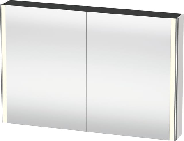 Duravit Universal-Spiegelschrank XSquare 120x80x15,5cm, Taupe, 2 Tür, LED