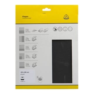 Klingspor PS 11 A Bogen wasserfest, 230 x 280 mm Korn 400, SB-verpackt im Reiter