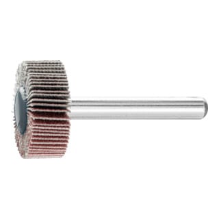 PFERD TOOLS Korund Fächerschleifer F Ø 25x10mm Schaft-Ø 6 mm A180 für Feinschliff und Finish