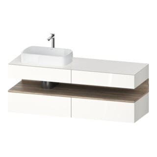 Duravit Waschtischunterschrank Qatego 160x55x60cm, E Ma/w g, Pl, B l, Nischenb