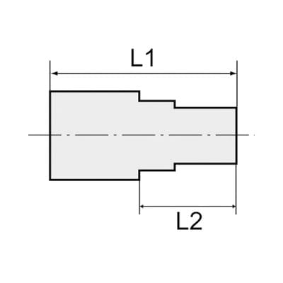 Riegler Gerade Aufschraubverschraubung G 1/4 i., für Schlauch 9/12 mm, PA