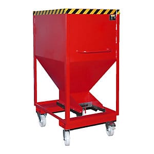 Bauer Südlohn Silobehälter SRE-D 600, lackiert, Feuerrot