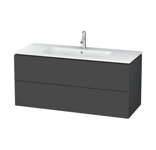 Duravit Waschtischunterschrank L-Cube 122x48,1cm, graph ma, 2 Schub., wandhängend