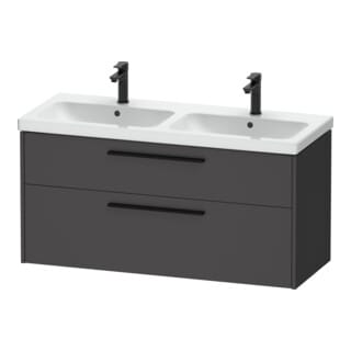 Duravit Waschtischunterschrank D-Code 118,4x55,5x46cm, 2 L, S, gra ma, Gr. sw