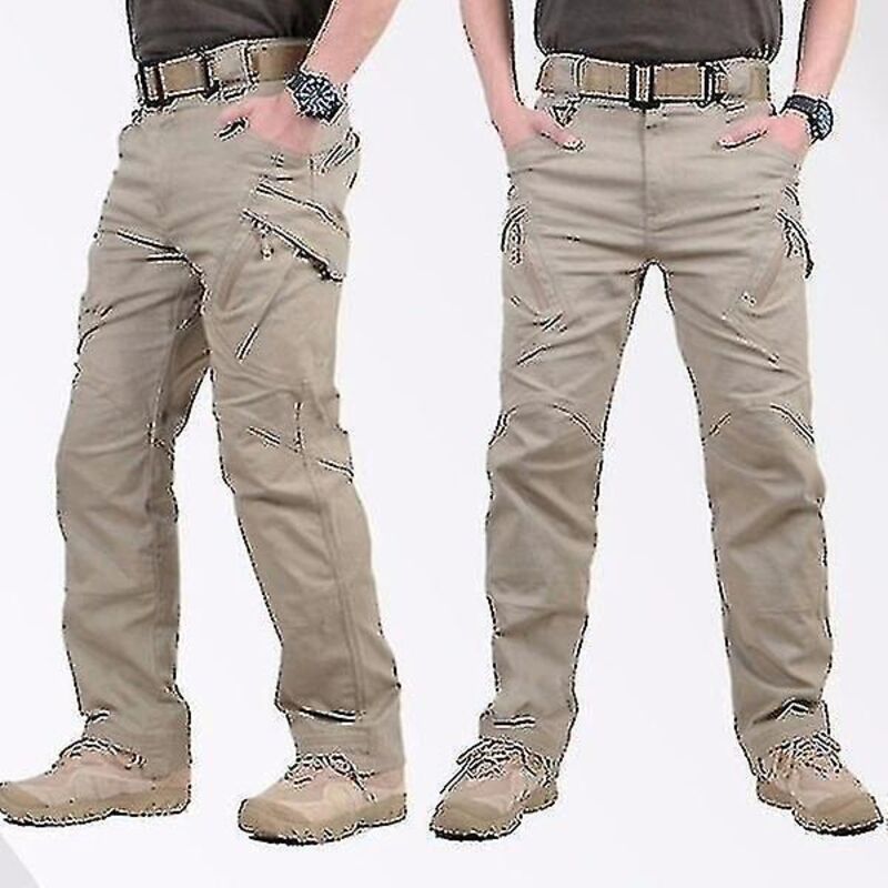 Taktische Cargohose Für Herren, Swat-stil, Wanderhose Mit Vielen Taschen, Militär-trainingshose, Größe Xxxl, Khaki