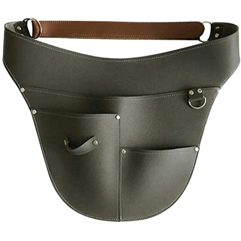 Multifunktionale Gürteltasche Aus Kunstleder Für Gartengeräte, Verstellbare Hüfttasche, Wasserdicht, Für Landwirte, Floristen Und Männer (wogreen).