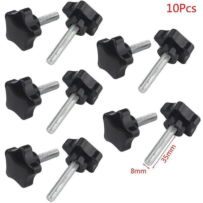 10 M6/m8 Torx-schrauben, Fünfkantgewinde, Feststellknopf – 8 X 35 Mm