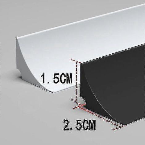 M Flexible Silikon-dichtungsleiste Für Küchenarbeitsplatten, Badezimmer Und Dusche, Mit Nass- Und Trockentrennung – 80 Cm – Schwarz