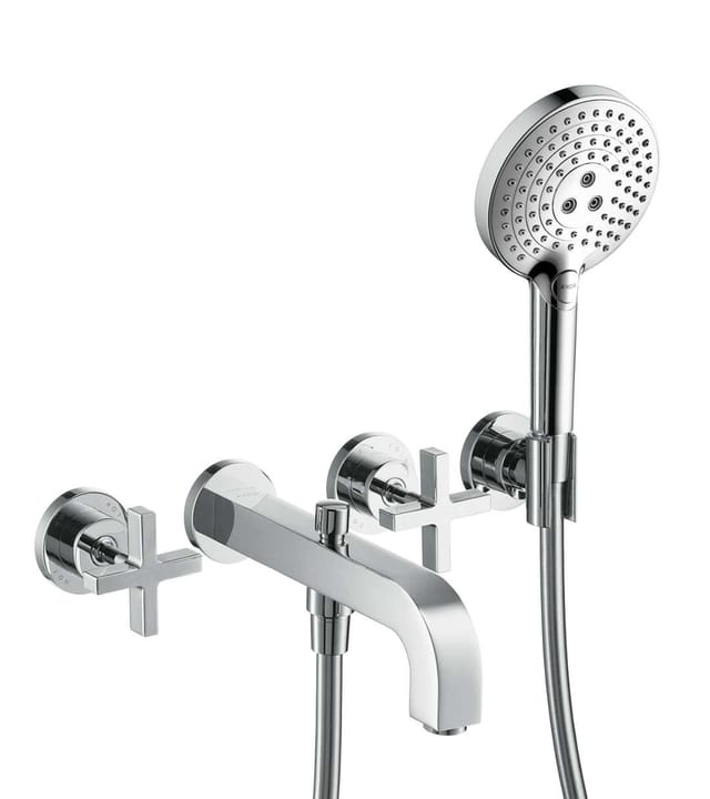 hansgrohe Fertigmontageset Axor Citterio UP-3-Loch-Wannenarm, m Kreuzgr., chrom