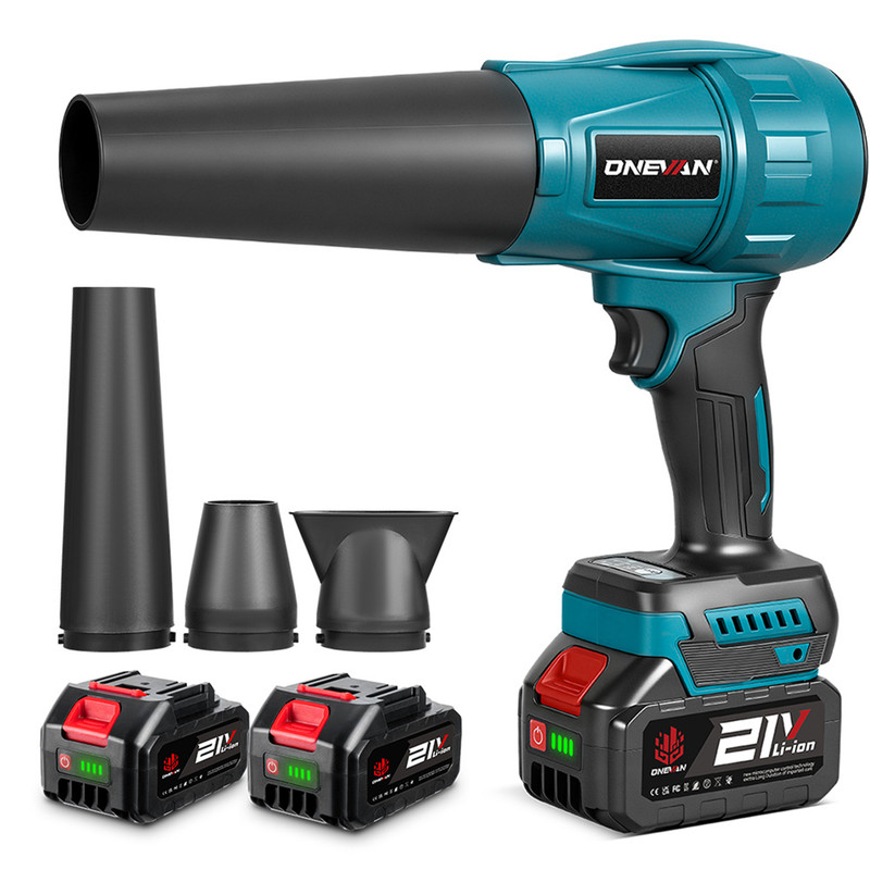 Akku-laubbläser 720 W, 300 M/s, 3 Geschwindigkeitsstufen Mit 4 Düsen – 2 X 4,0-ah-akkus Und Ladegerät