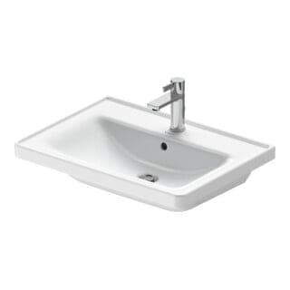 Duravit Möbelwaschtisch D-Neo 65x48cm, m Hahnl., we., m ÜL, Hahnloch