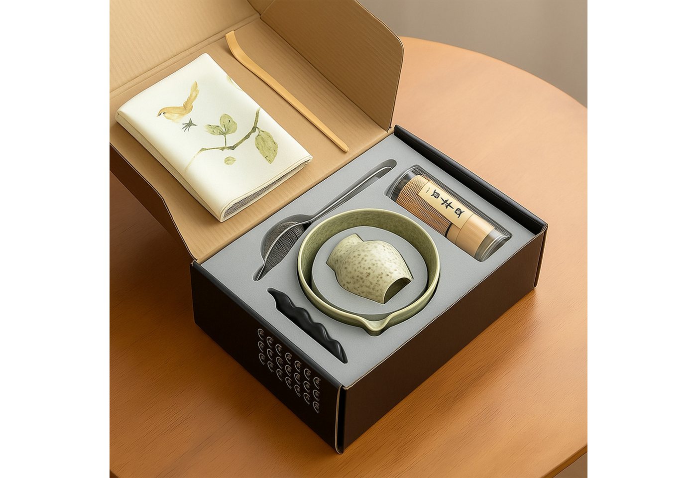 Roxlin Matcha Set (7-teilig) Keramik, Bambus-besen, Schale & Zubehör Bild 5
