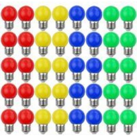 40er-packung 3-w-led-farblampen, E27-mini-glühbirnen, Für Hochzeiten, Halloween Und Weihnachten