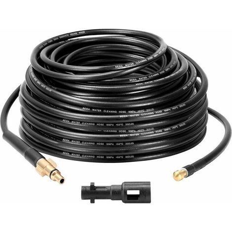 Tuyau De Nettoyage Haute Pression 15m – Compatible Karcher K-series (k1-k7) Et Lavor – Résistant Aux Intempéries – Nettoyage Canalisations
