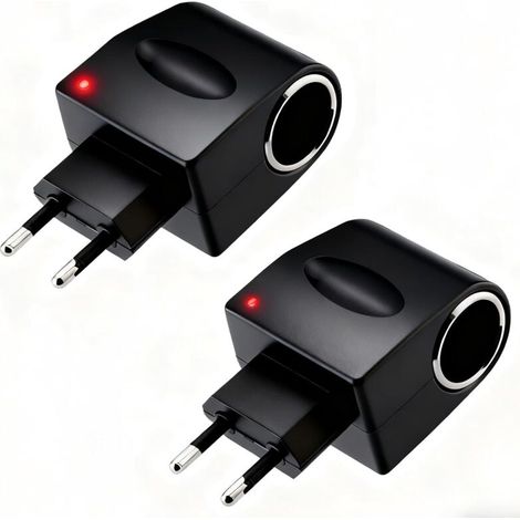 Pièces Adaptateur Allume-cigare Prise Secteur, Convertisseur 220v 12v, Transformateur 220v Vers 12v Allume Cigare Ca Vers Cc, Adaptateur Voiture Vers Prise