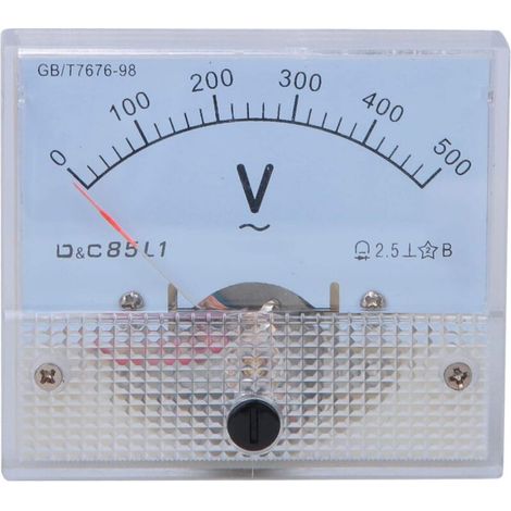 Analoges Gleichstrom-voltmeter 0-500 V – Hohe Genauigkeit – Für Industrielle Umgebungen – Mechanische Anzeige – Kompaktes Spannungsmessgerät