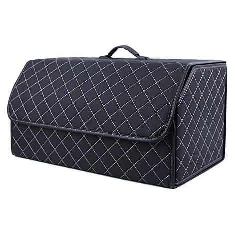 Leder-kofferraumtaschen, Kofferraum-organizer Für Mercedes-benz V-klasse V220d, V250d, V300d L, Faltbare Aufbewahrungsbox, Autozubehör, Schwarz/beige Xl
