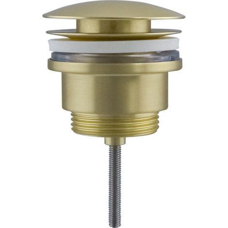 Rea Gold Universal-ablaufstopfen Mit Klick-klack-mechanismus Für Waschbecken – Matt Gebürstetes Bronze