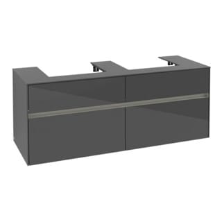 V&B Waschtischunterschrank Collaro 140x54,8x50cm, f 2 WT, LED 10 W, glo Gr