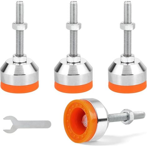 Stück Hochbelastbare Nivellierfüße M8 × 50 Mm Ø 40 Mm, Verstellbare Füße Aus Kohlenstoffstahl, Nivellierfüße, Verstellbare Gerätefüße, Nivellierfüße Unter Last Für Möbel, Werkbänke, Maschinen, Schränk