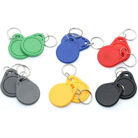 Lot De 5 Badges Rfid 13.56mhz Programmable Mct Android Uid Modifiable Puce Cuid Vert
