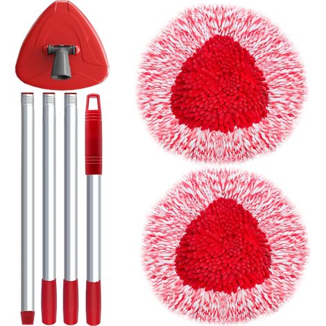 Ersatz-wischmoppköpfe, Kompatibel Mit Vileda Turbo Mop, 3-in-1-wischmopp-set Mit 76-148 Cm Stiel Und 1 Basis – Reinigung Verschiedener Oberflächen Wie Böden, Autos Und Wohnmobile