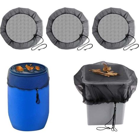 Filet De Protection Pour Citerne De Pluie 80 Cm – Verstellbare Serrage-kordel – Empêche Feuilles Et Moustiques – Langlebiges Polyester
