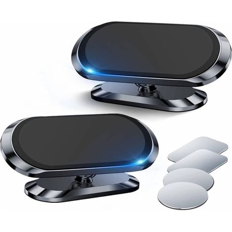 Lot De 2 Support Téléphone Voiture Magnétique Porte Téléphone Voiture 360° Rotation Aimant Telephone Voiture Support