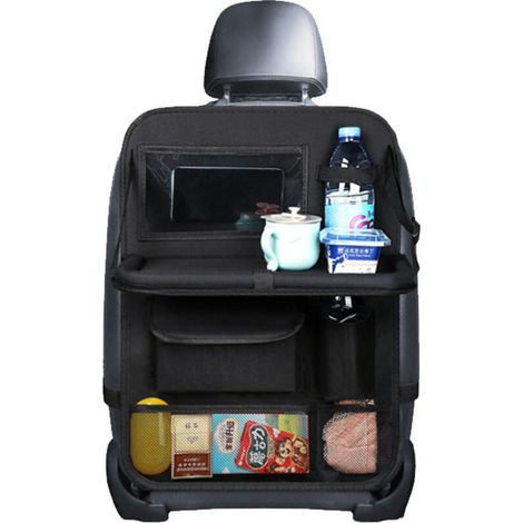 Autoaufbewahrungstasche, Kinderauto-organizer Mit Mehreren Fächern Und Einem Esstisch, Wasserdichter Autositzschutz