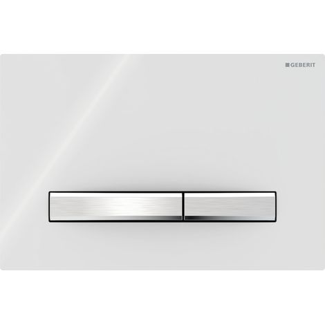 Geberit Sigma50 Betätigungsplatte Für 2-mengen-spülung, Chrom Metallic Farbe: Chrom, Weiß (115.788.11.2)