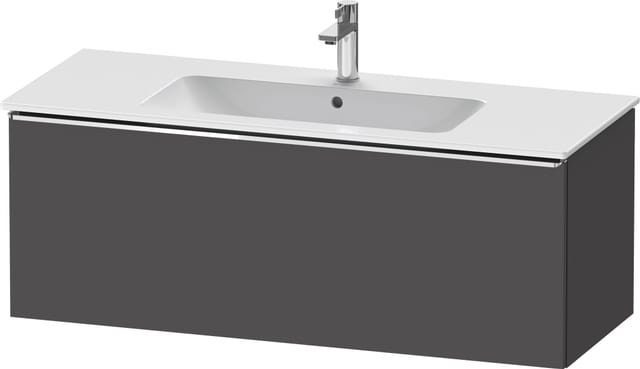 Duravit Waschtischunterschrank D-Neo 121x46,2cm, chr/Grap ma, 1 Ausz., wandhängend