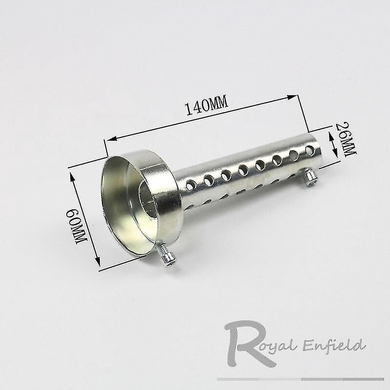 Universeller Motorradauspuffschalldämpfer, 35 Mm, 42 Mm, 45 Mm, 48 Mm, 60 Mm, Edelstahl, 60 X 140 Mm