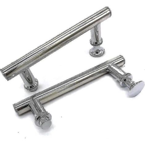 Set Mit 2 Verchromten Abs-duschtürgriffen, 145 Mm (14,5 Cm) Lochabstand