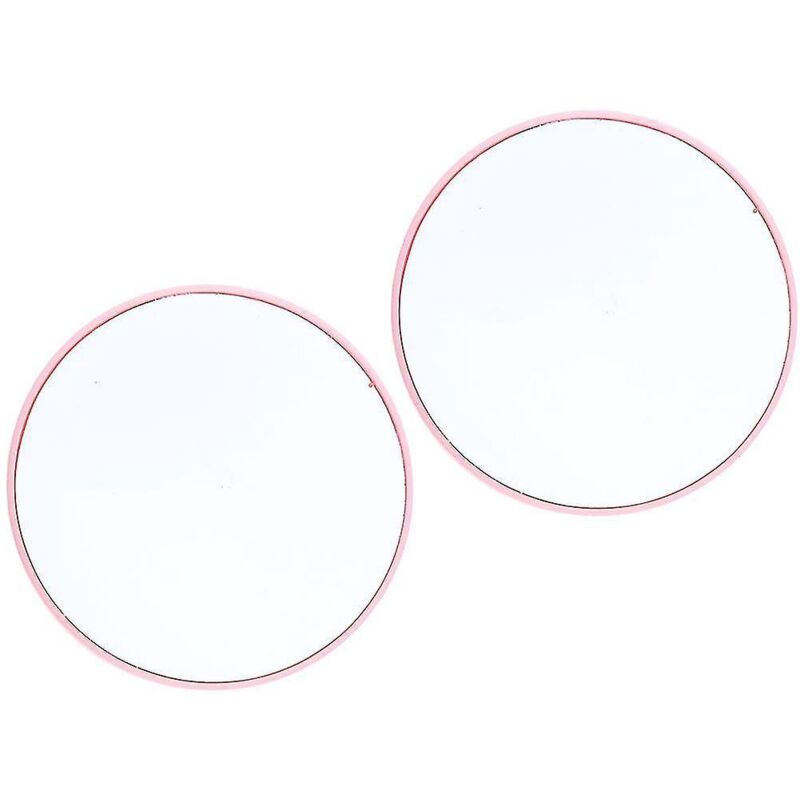 Kosmetikspiegel Mit 10-facher Vergrößerung, Reise-kosmetikspiegel Mit Saugnapf, Kleiner Kosmetikspiegel, 2er-pack – Schwarz, 7,5 Cm, Rosa